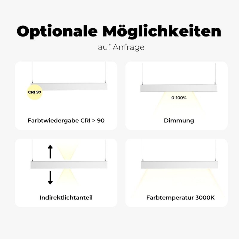 Büro Pendelleuchte Edge - optionale Möglichkeiten II-min