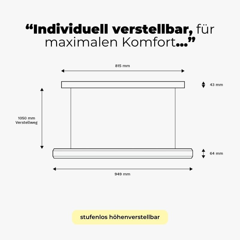 Büro Pendelleuchte Pure - Höhenverstellung-min