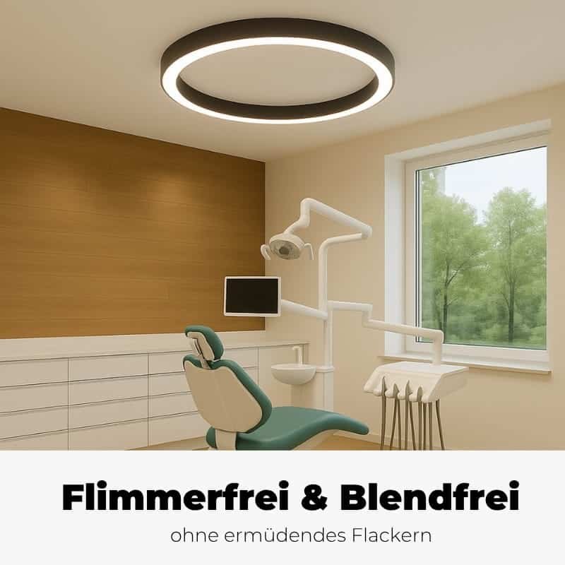 LED Praxisleuchte CIRCLE Dent Anbau