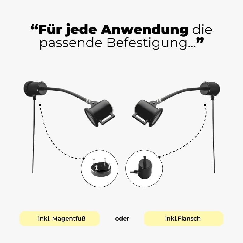 Flexarmleuchte FLEX MFS - Standardbefestigungen-min