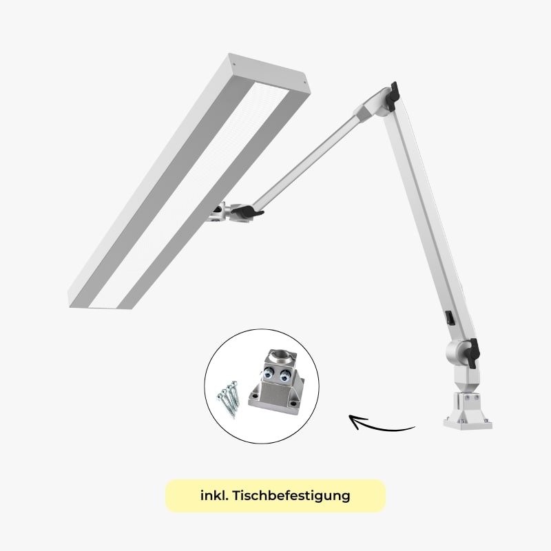 LED Industrie Gelenkleuchte GSL inklusive Aufschraubflansch-min