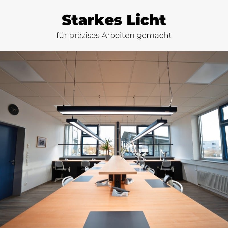 LED Pendelleuchte Black Line 48 mit starkem Licht für präzises Arbeiten
