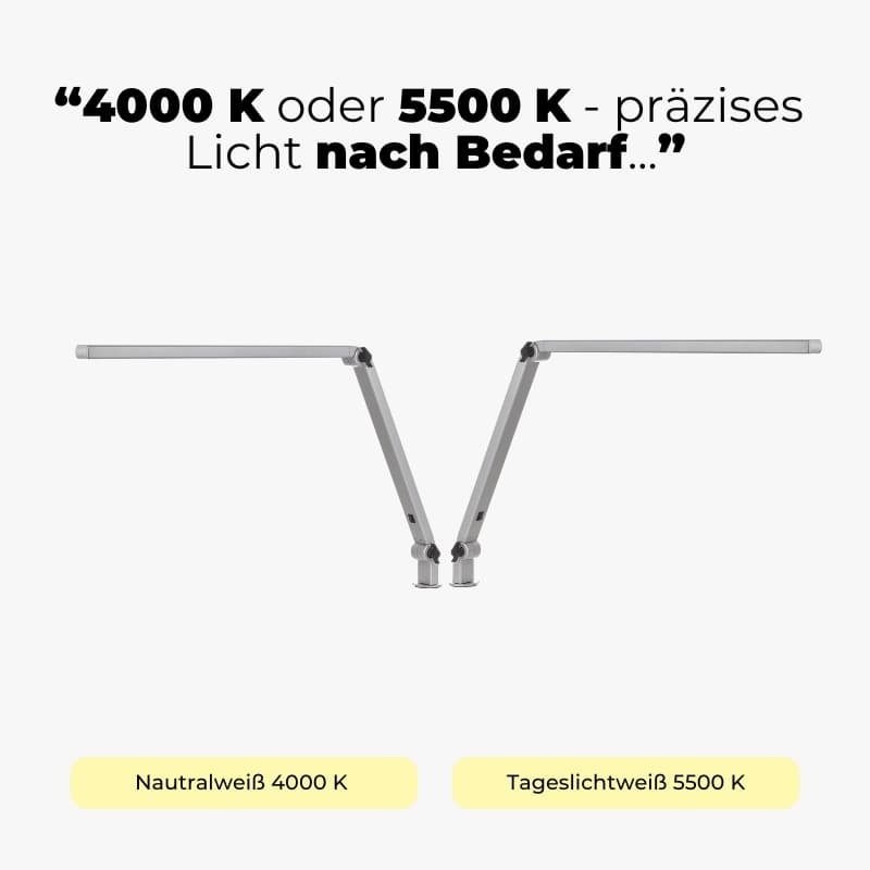 LED Tischleuchte Büro Take 5 - Farbtemperaturen-min