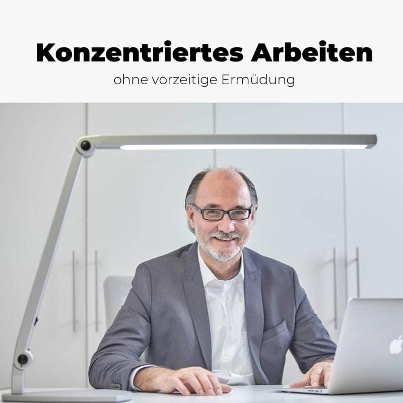 LED Tischleuchte Büro Take 5 - konzentriertes Arbeiten-min