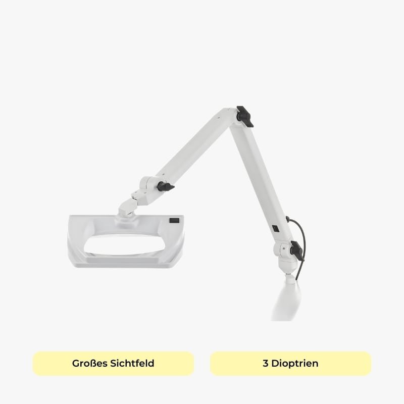 Lupenleuchte GL Großfeld - 3 Dioptrien - großes Sichtfeld