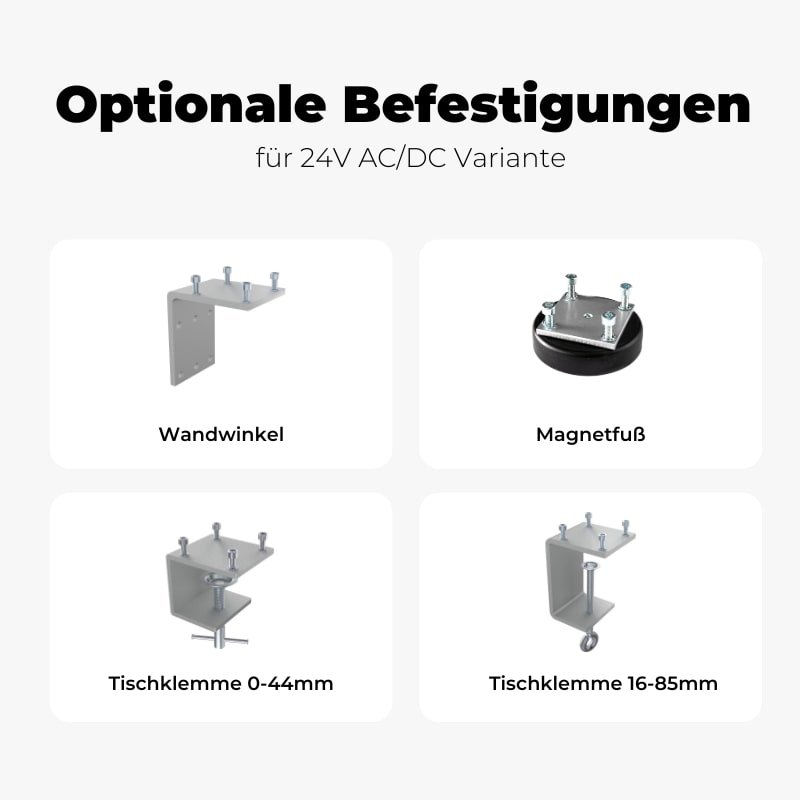 Maschinenleuchte M-Light S - Befestigungen