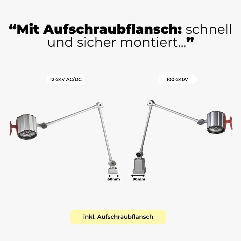 Maschinenleuchte M-Lite L - Anschlüsse-min