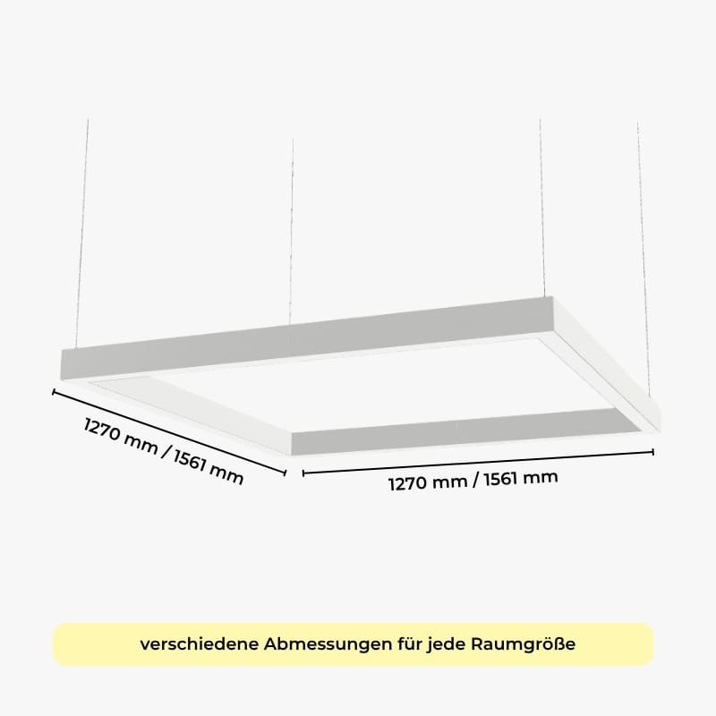 Praxisleuchte Square Dent Abmessungen