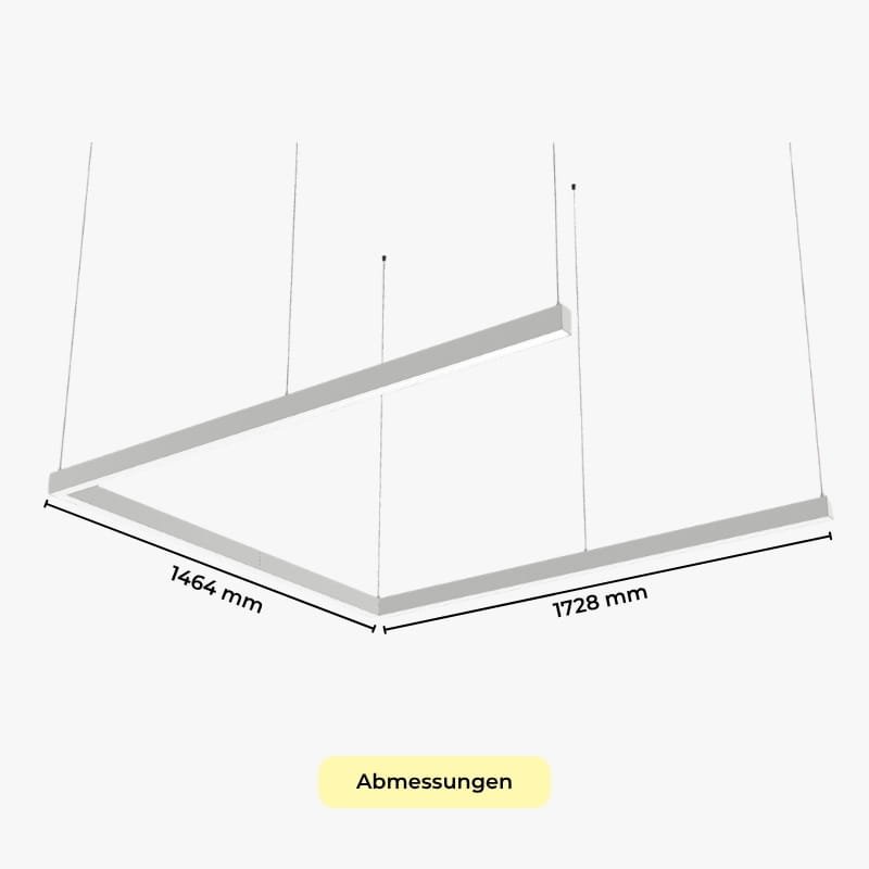 Praxisleuchte U-Dent Abmessungen