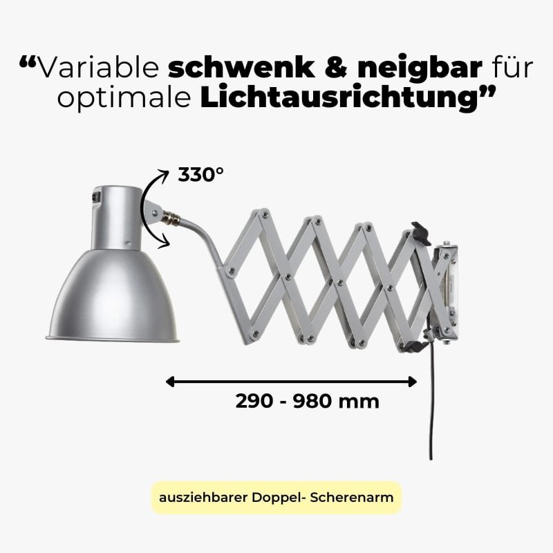 Scherenleuchte Classic - Armbewegung-min