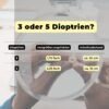 Wie viel Dioptrien brauche ich 3 oder 5 Dioptrien